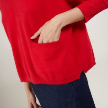 Short cashmere V-neck sweater - Balba