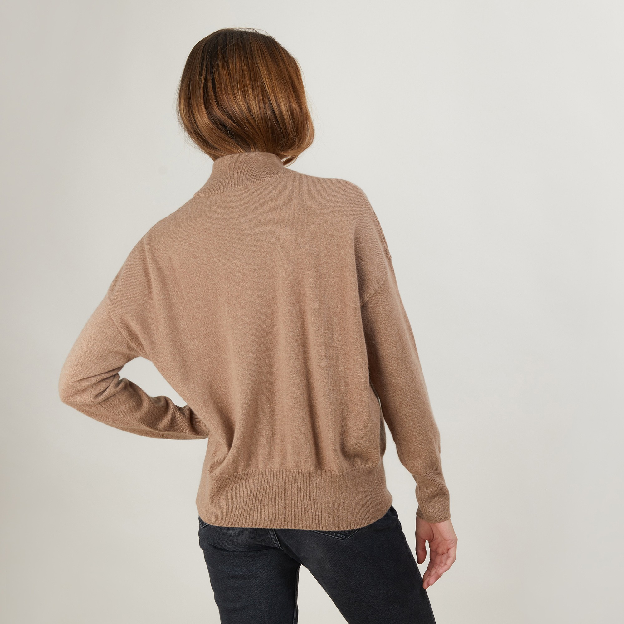 Pull col montant en cachemire - Bassa 7084 opale - 24 Rose clair