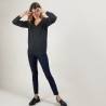 Pull col V en cachemire - Bertille 7011 ombre - 10 Gris foncé
