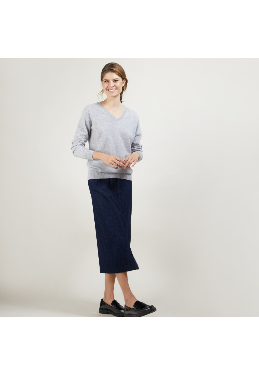 Suéter de cashmere com decote em V - Abel