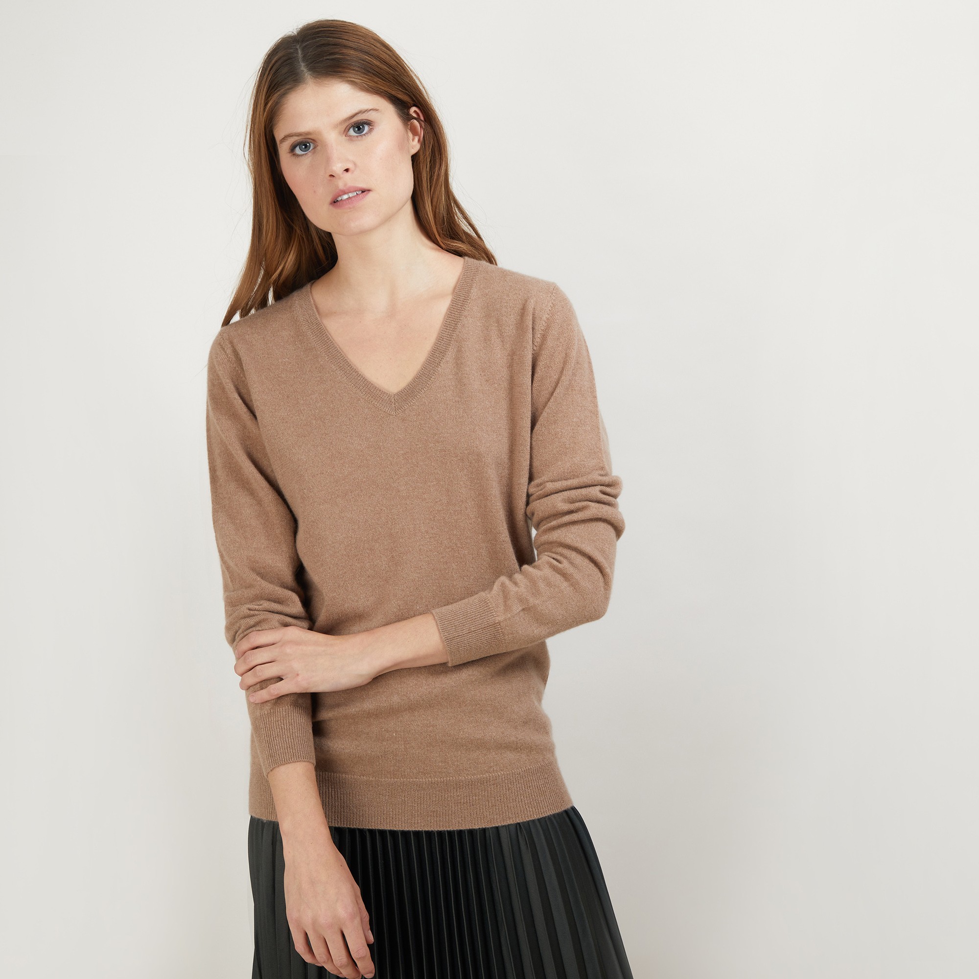 V-neck cashmere sweater BERTILLE