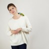 Pull ample en cachemire boutons épaule - Brook 7002 arome - 82 Ecru