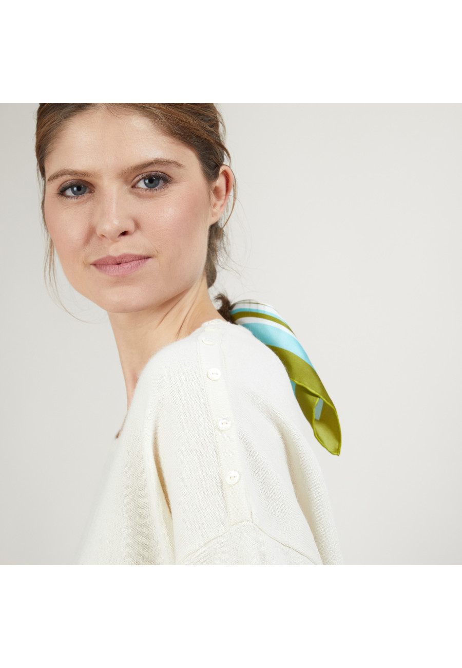 Suéter solto de cashmere com botões - Brook