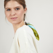 Pull ample en cachemire boutons épaule - Brook 7002 arome - 82 Ecru