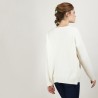 Pull ample en cachemire boutons épaule - Brook 7002 arome - 82 Ecru