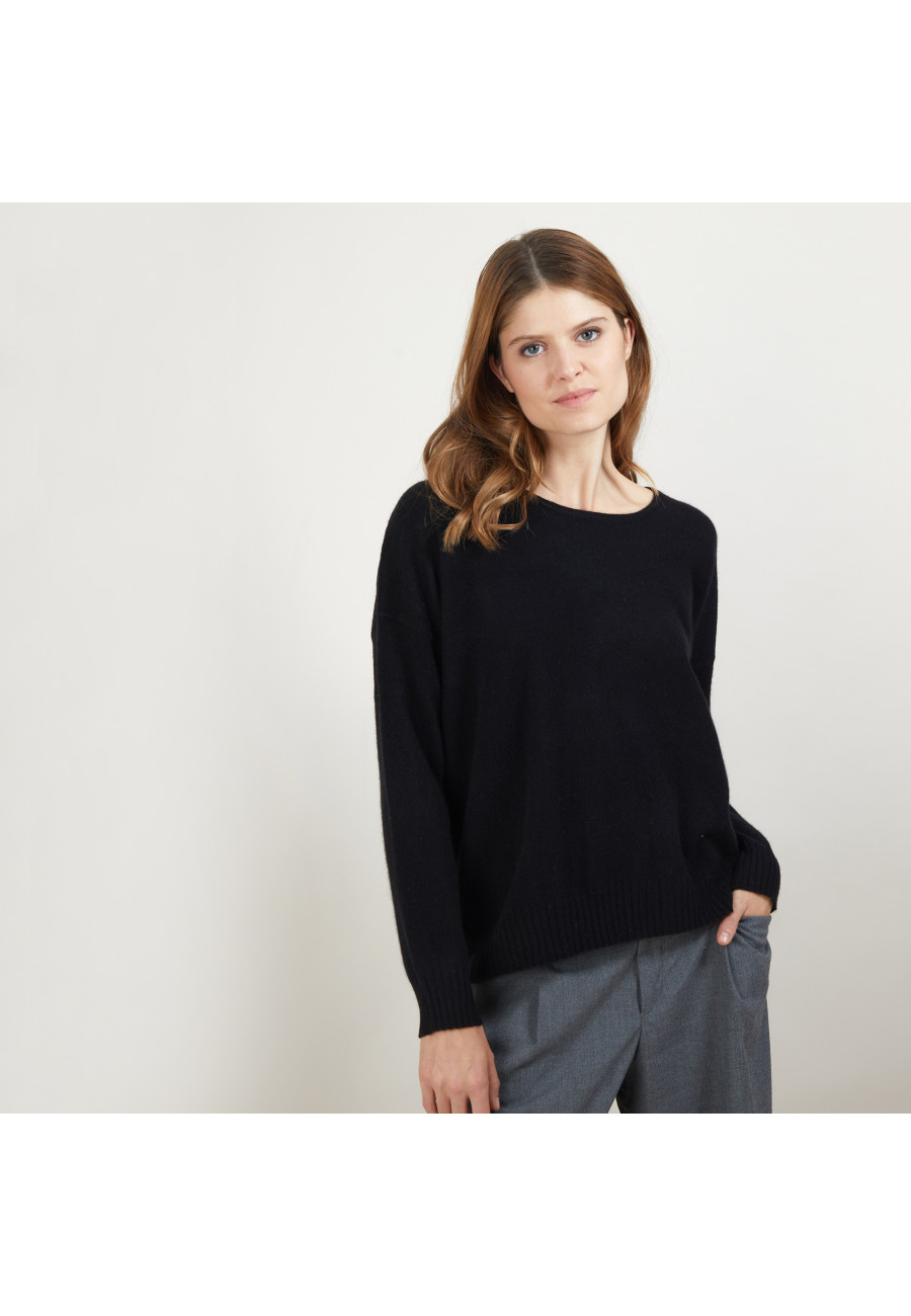 Suéter solto de cashmere com botões - Brook