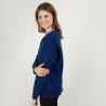 Pull ample en cachemire boutons épaule - Brook 7042 fregate - 03 Bleu foncé