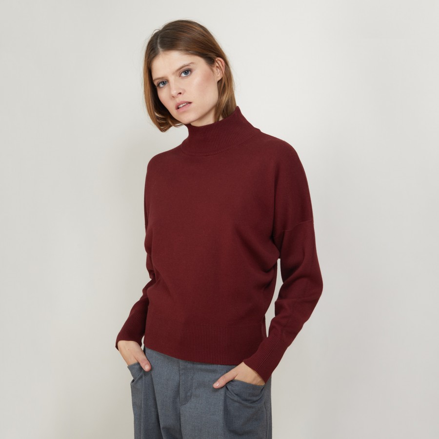 Cotton cashmere high neck sweater - Fanny