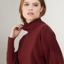Cotton cashmere high neck sweater - Fanny