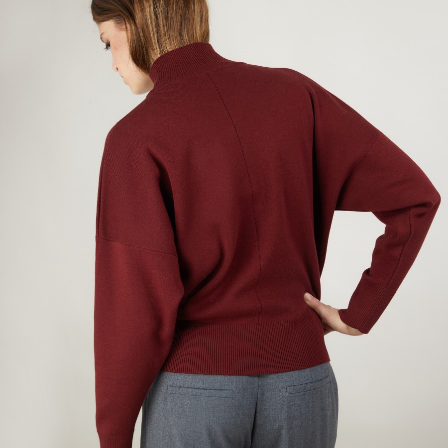 Cotton cashmere high neck sweater - Fanny
