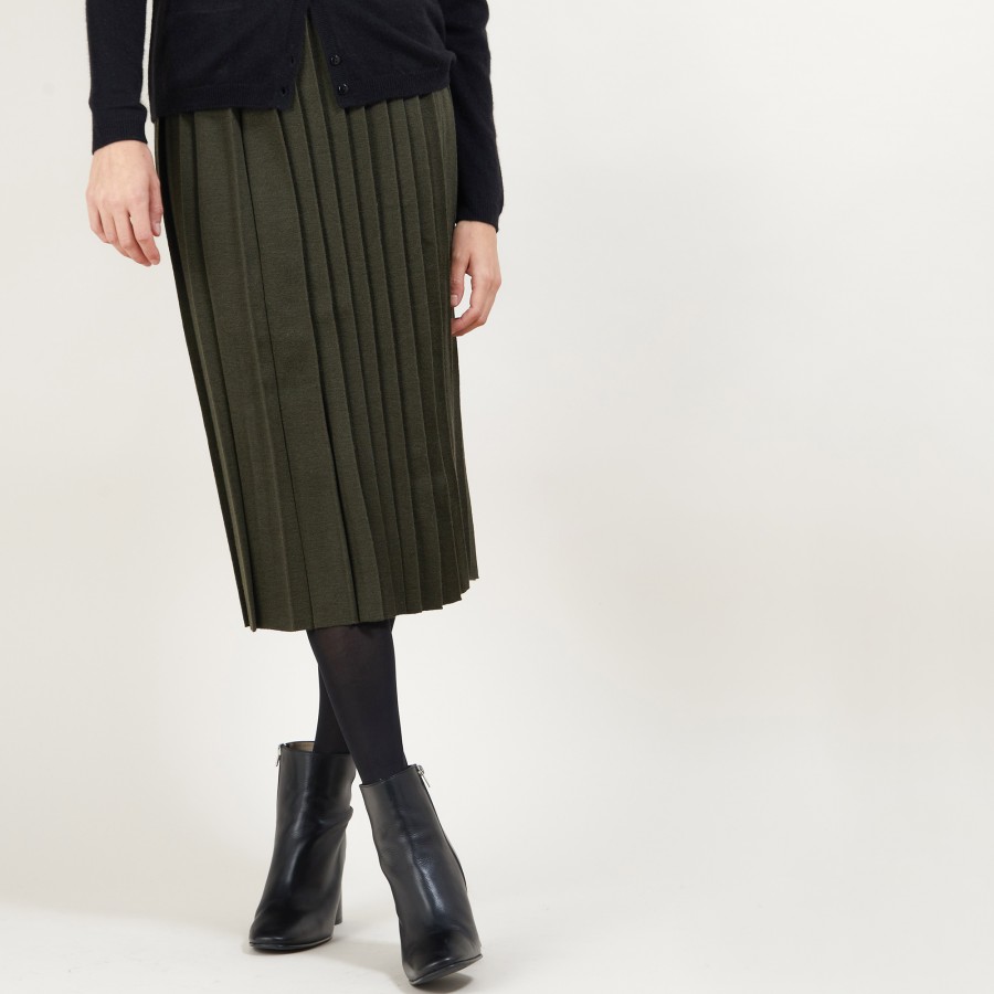 Pleated wool skirt - Faustina