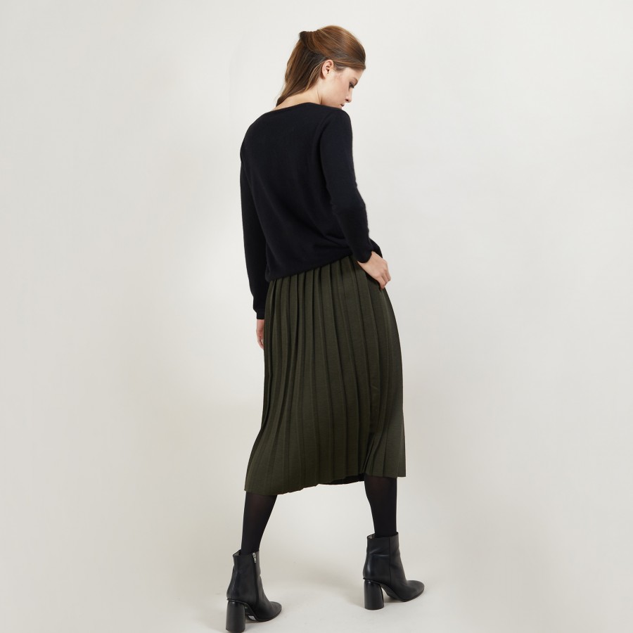 Pleated wool skirt - Faustina