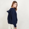 Zipped hooded jacket in 100% cashmere GABIN