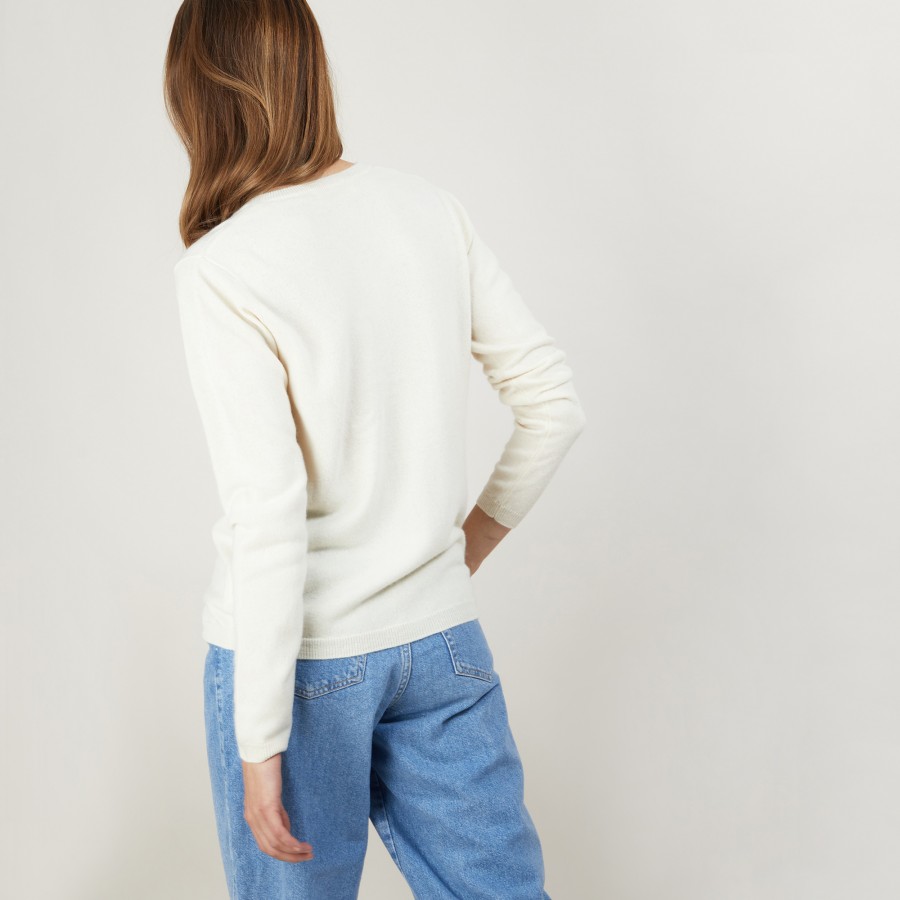 Round neck cashmere cardigan - Ballet