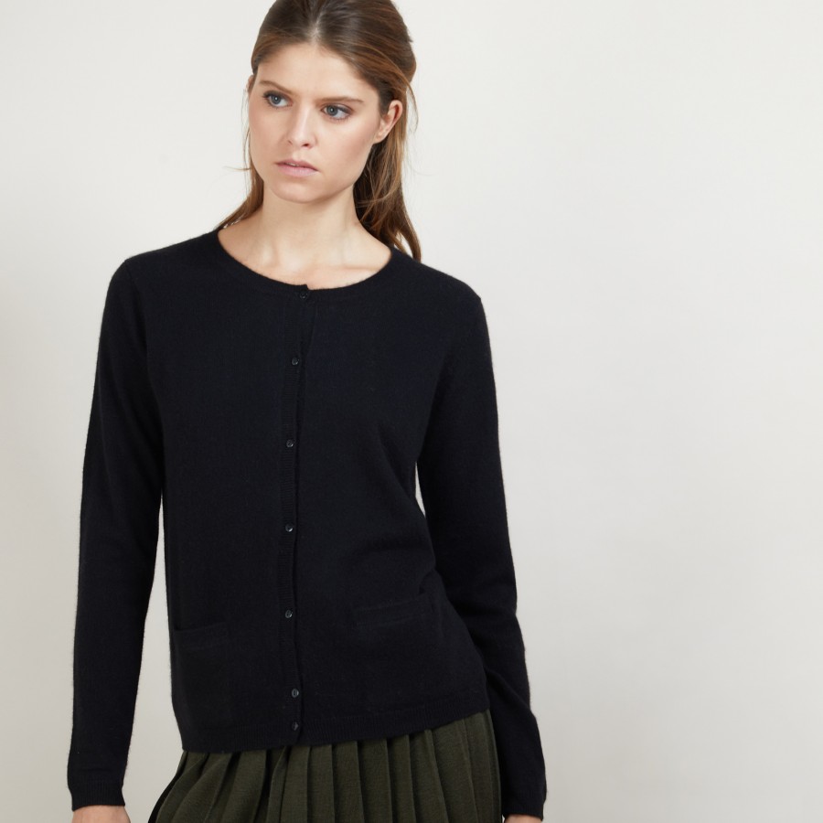 Cardigan de cashmere com gola redonda - Ballet
