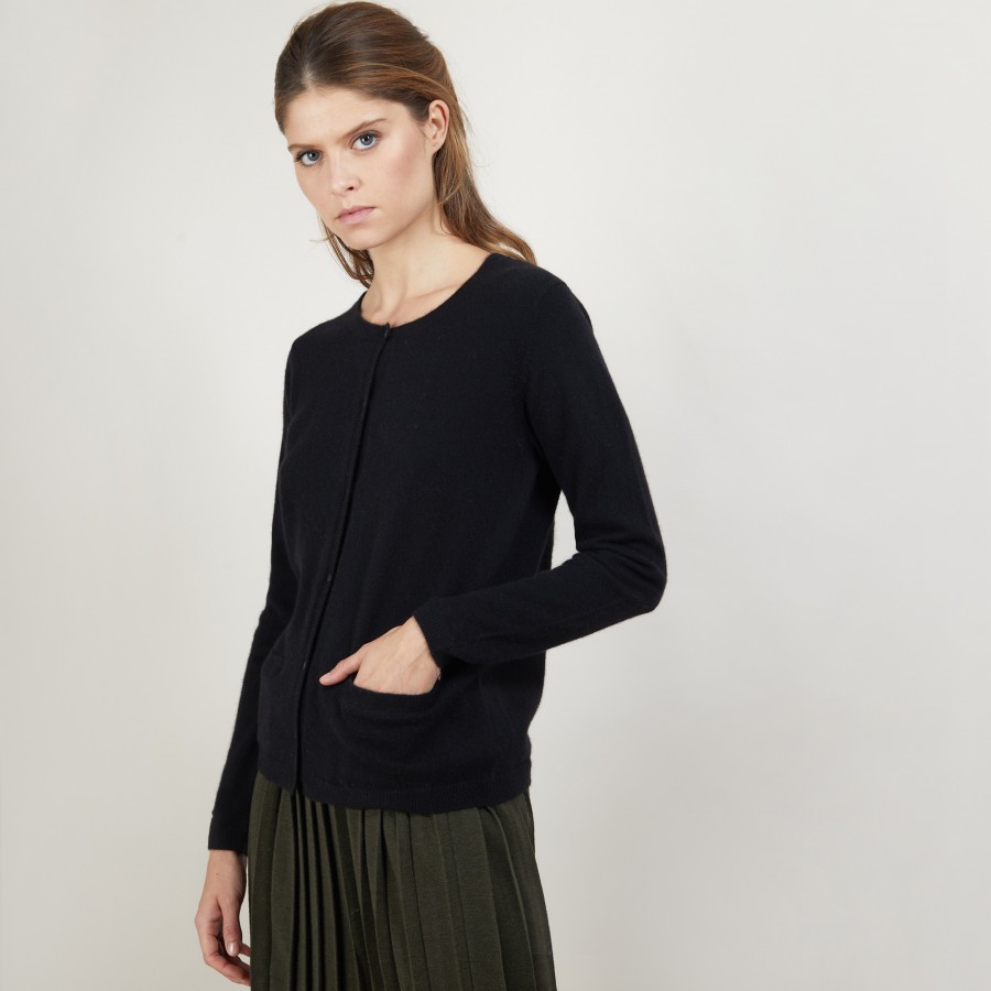 Cardigan de cashmere com gola redonda - Ballet