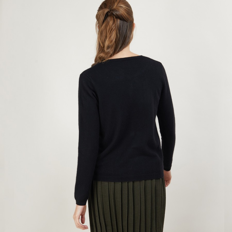 Cardigan de cashmere com gola redonda - Ballet