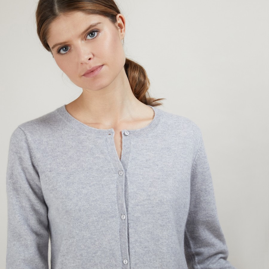 Cardigan de cashmere com gola redonda - Ballet
