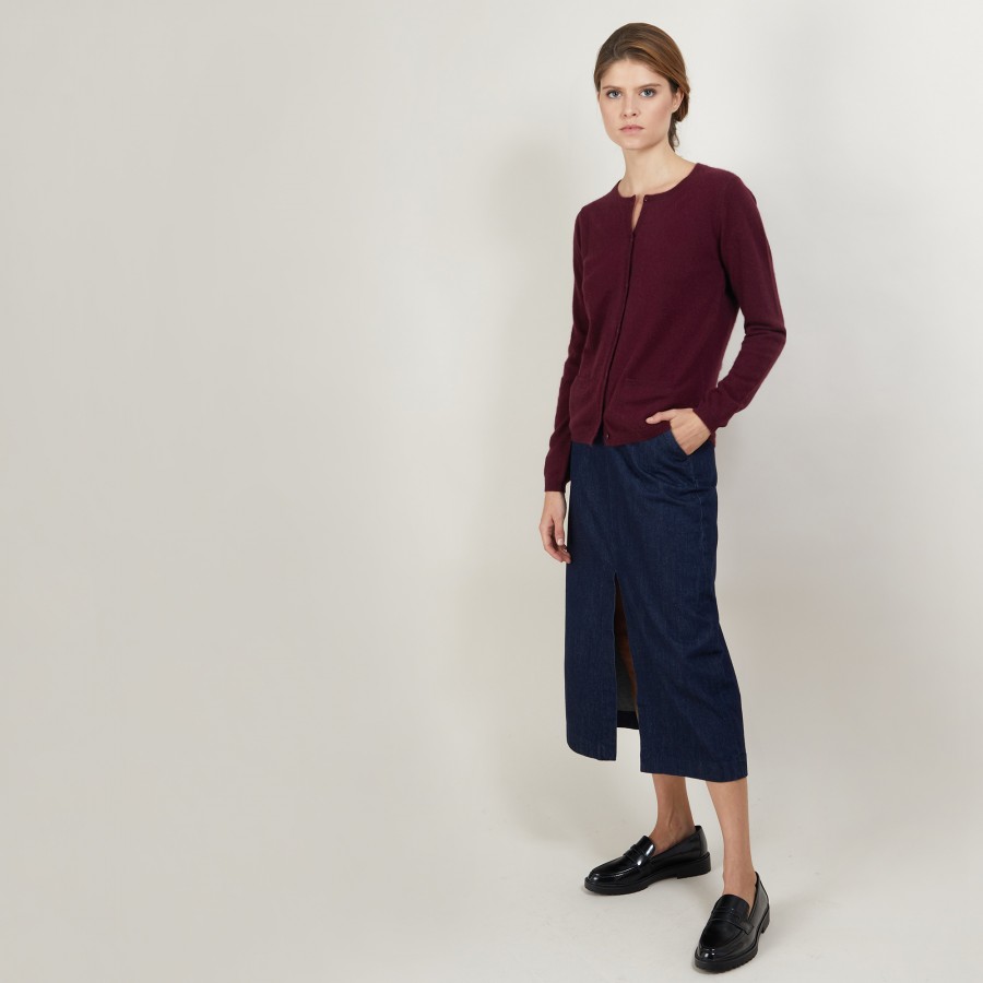 Cardigan de cashmere com gola redonda - Ballet