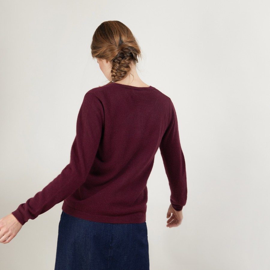 Round neck cashmere cardigan - Ballet