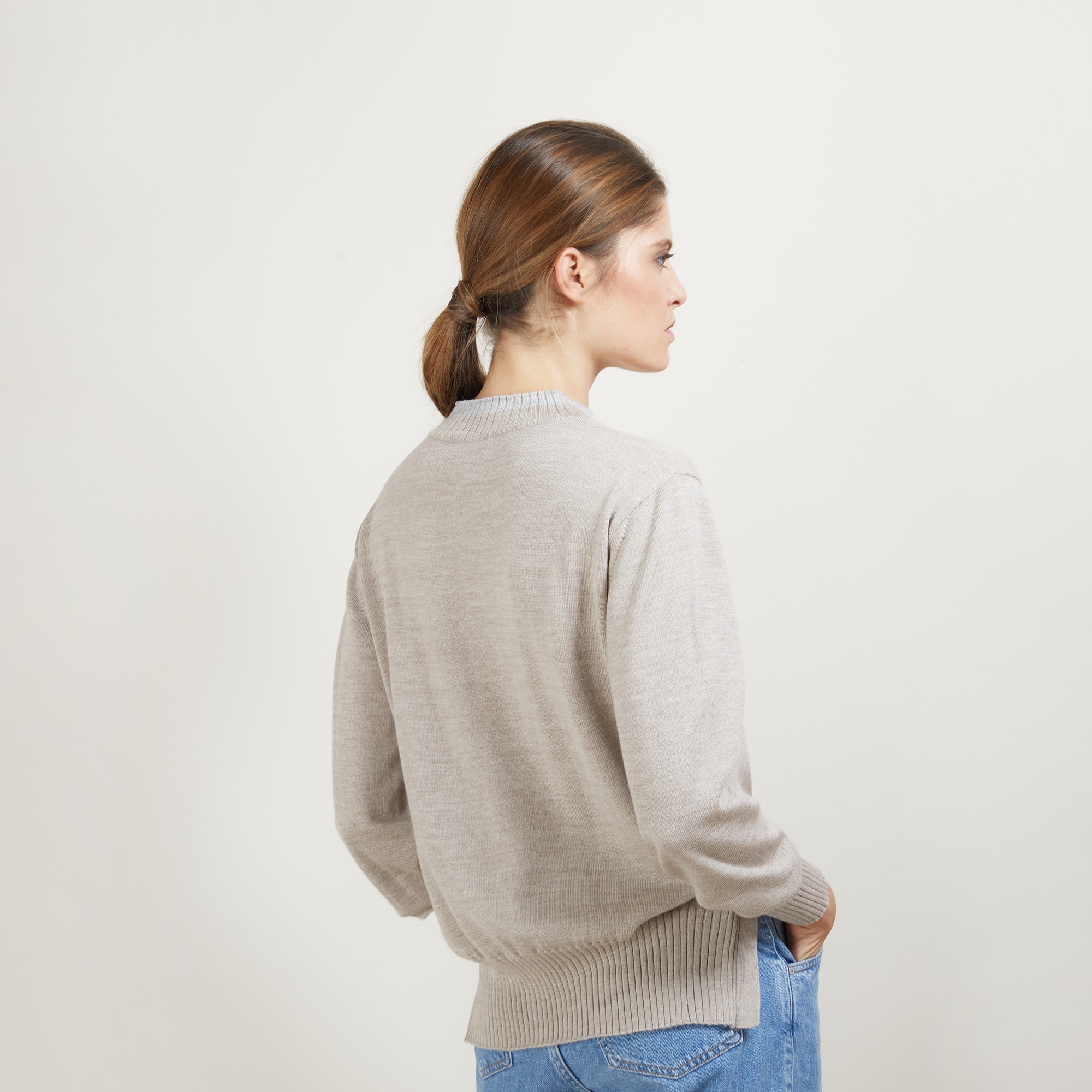 Two-tone wool sweater Gimmie