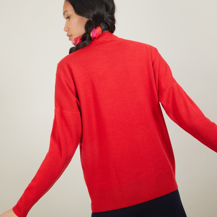 Buttoned shoulder wool sweater - Gipsy