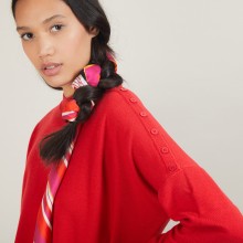 Buttoned shoulder wool sweater - Gipsy