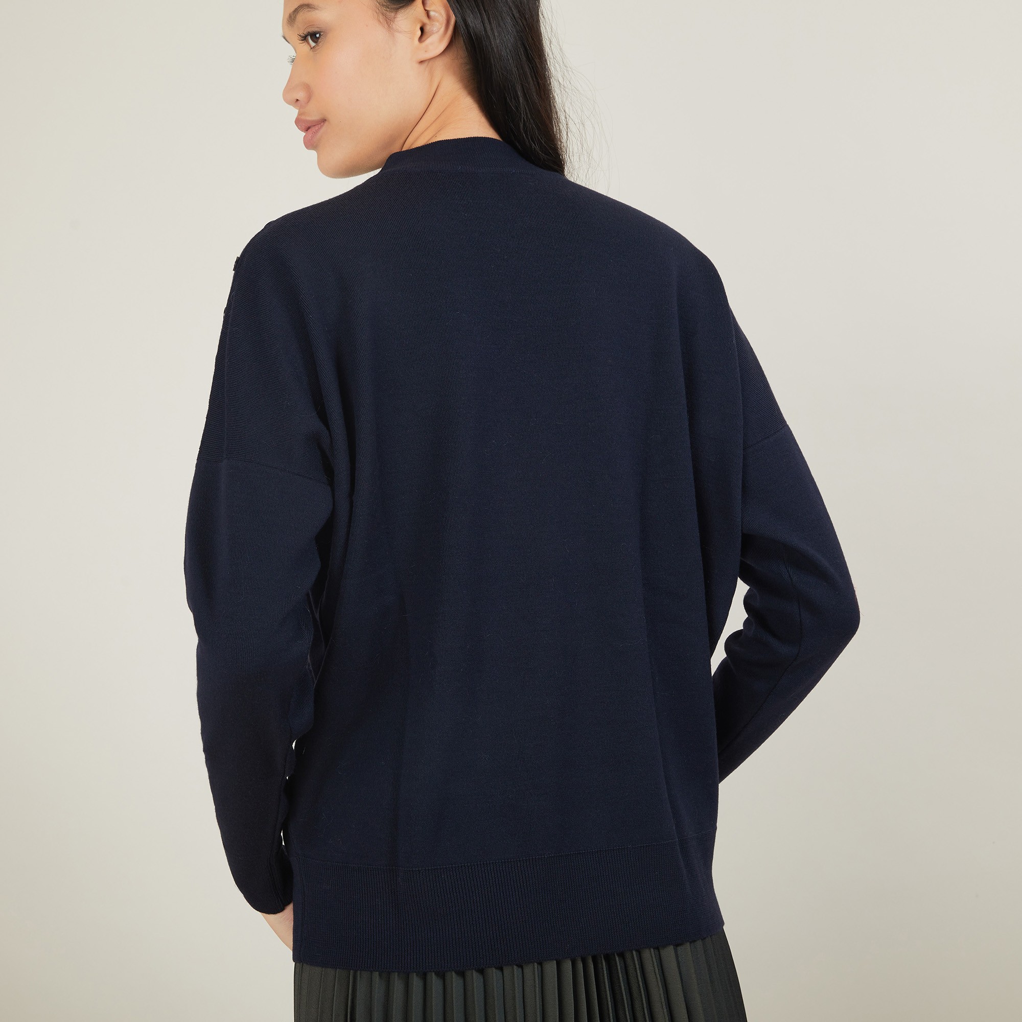 Buttoned shoulder wool sweater - Gipsy