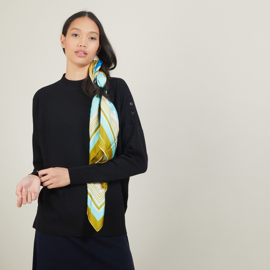 Buttoned shoulder wool sweater - Gipsy