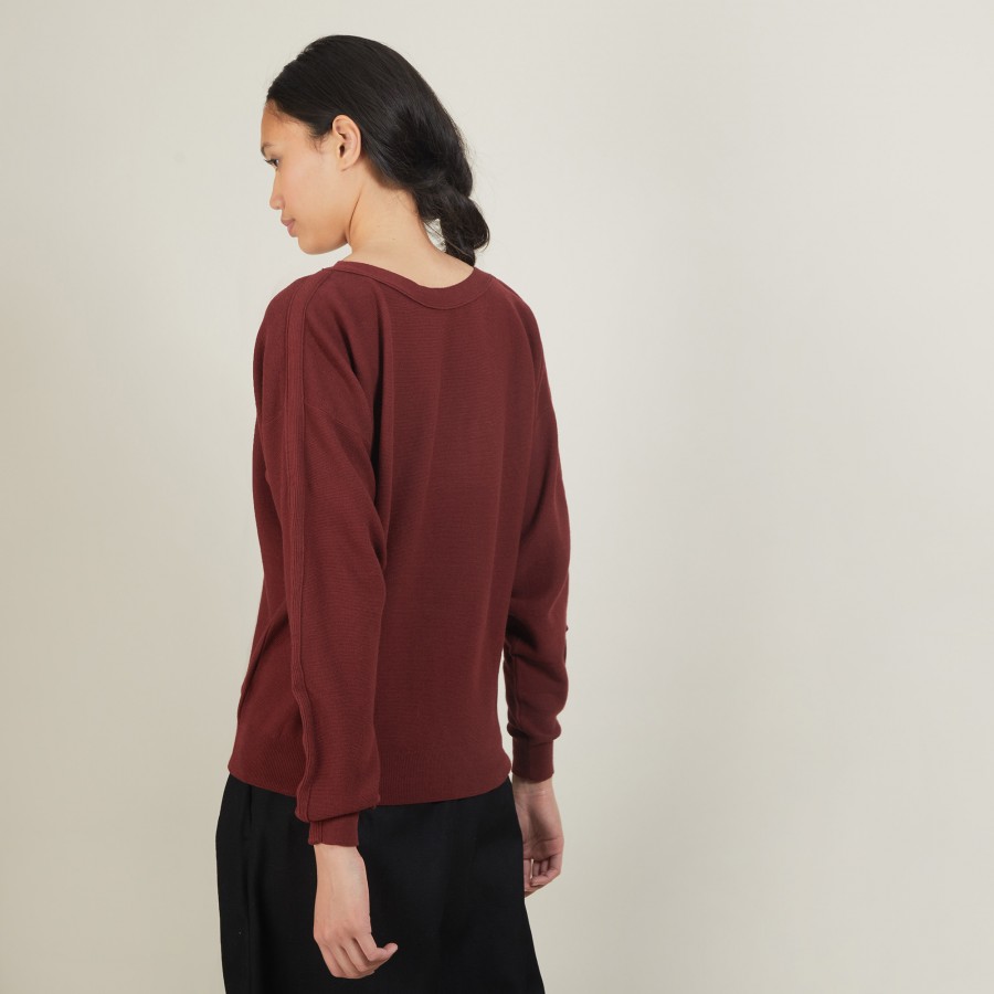 Cotton cashmere boat neck sweater - Felice