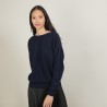 Cotton cashmere boat neck sweater - Felice