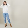 Pull col bateau en coton cachemire - Felice 