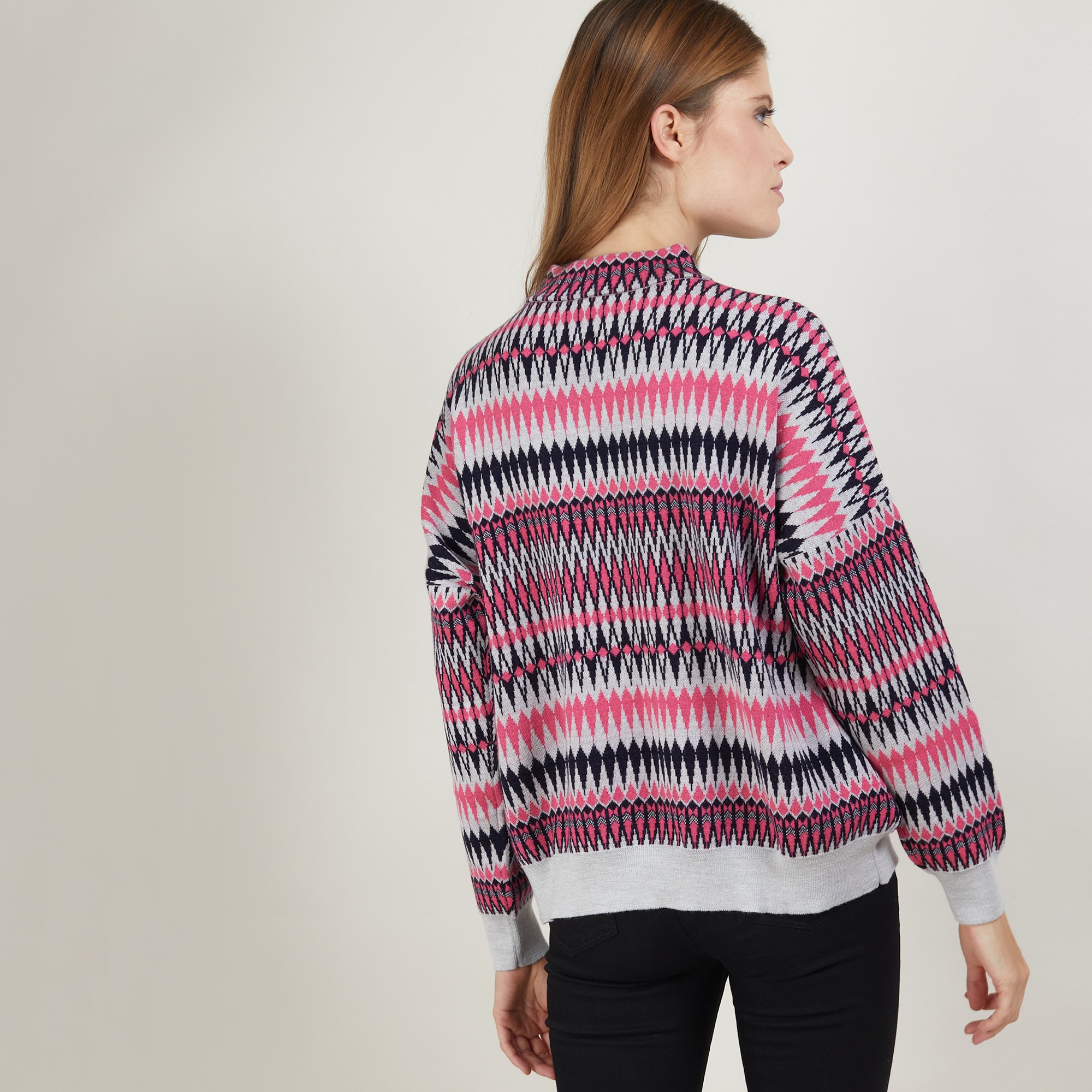Wool sweater with Aztec patterns - Fidji