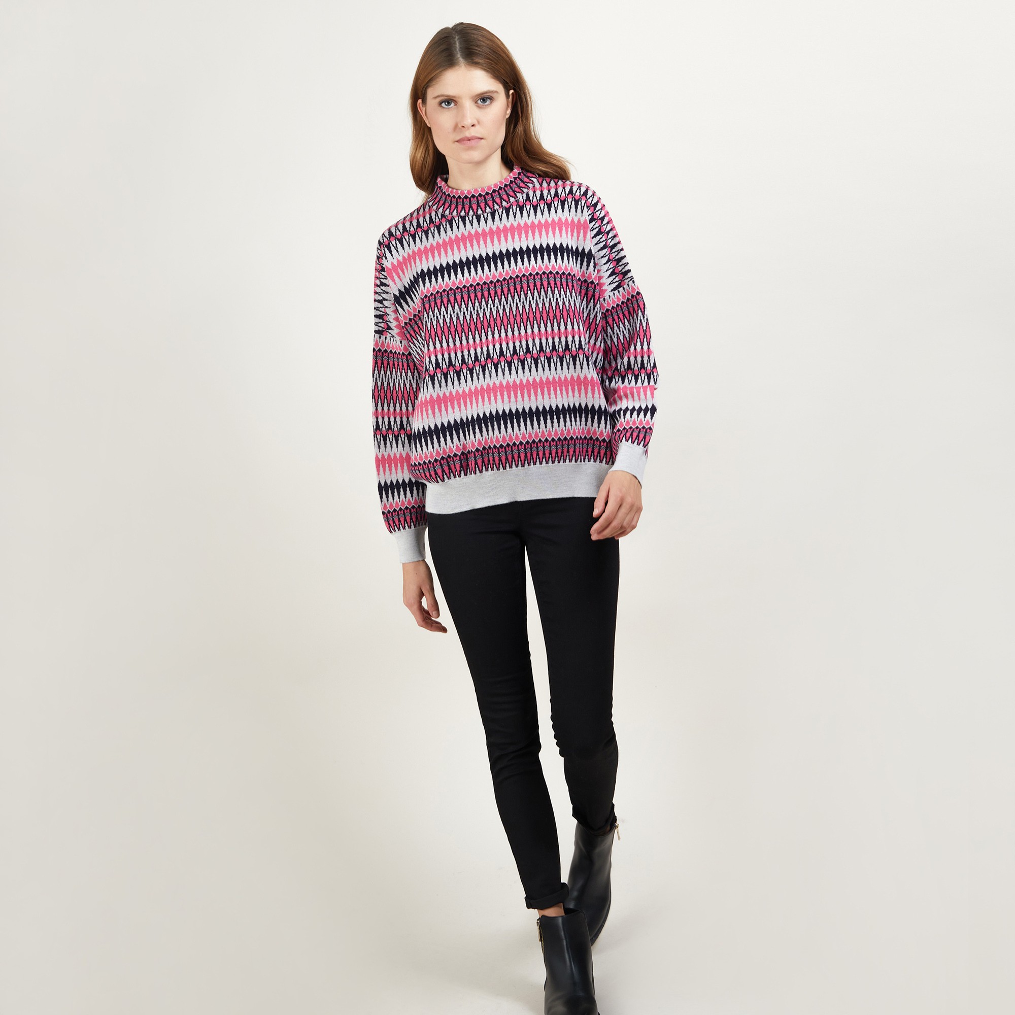 Wool sweater with Aztec patterns - Fidji