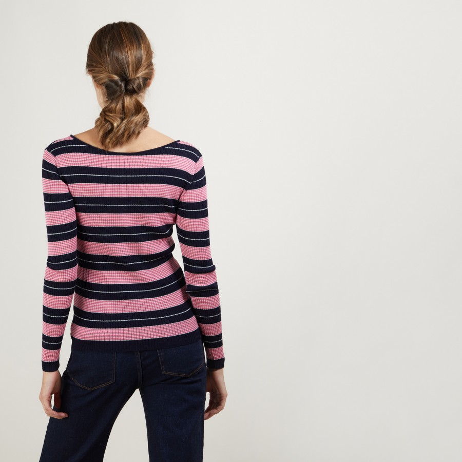 Long-sleeved striped t-shirt -Fina