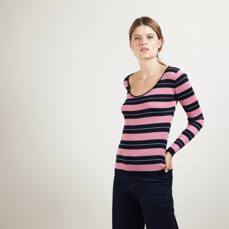 Camiseta Listrada Manga Longa - Fina