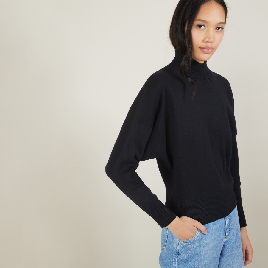 Cotton cashmere high neck sweater - Fanny