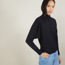 Cotton cashmere high neck sweater - Fanny
