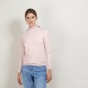 Wool and silk sweater with fancy collar - Florina