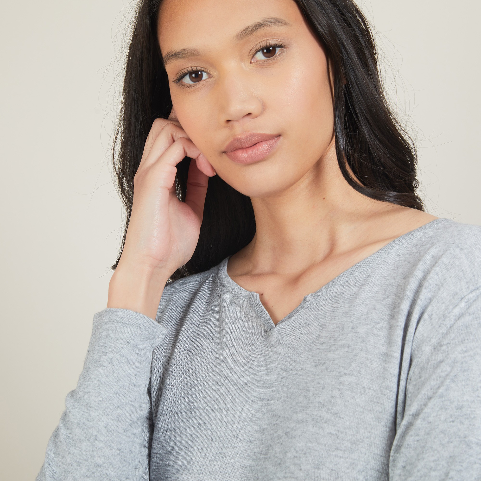 Pull col tunisien en Bambou Cachemire