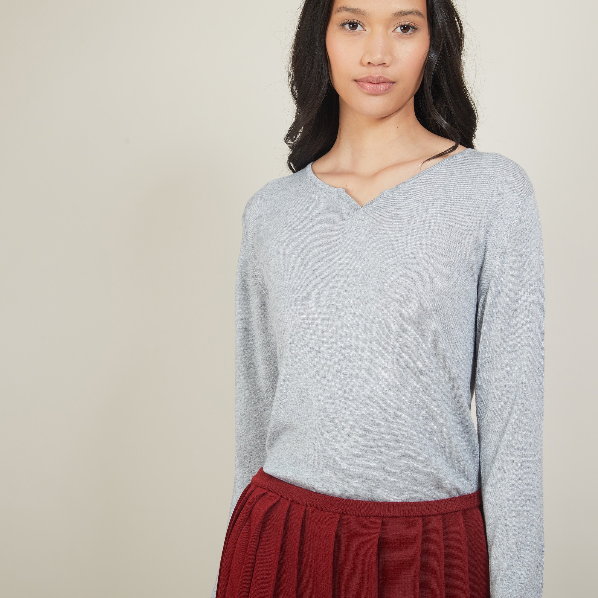 Pull col tunisien en Bambou Cachemire