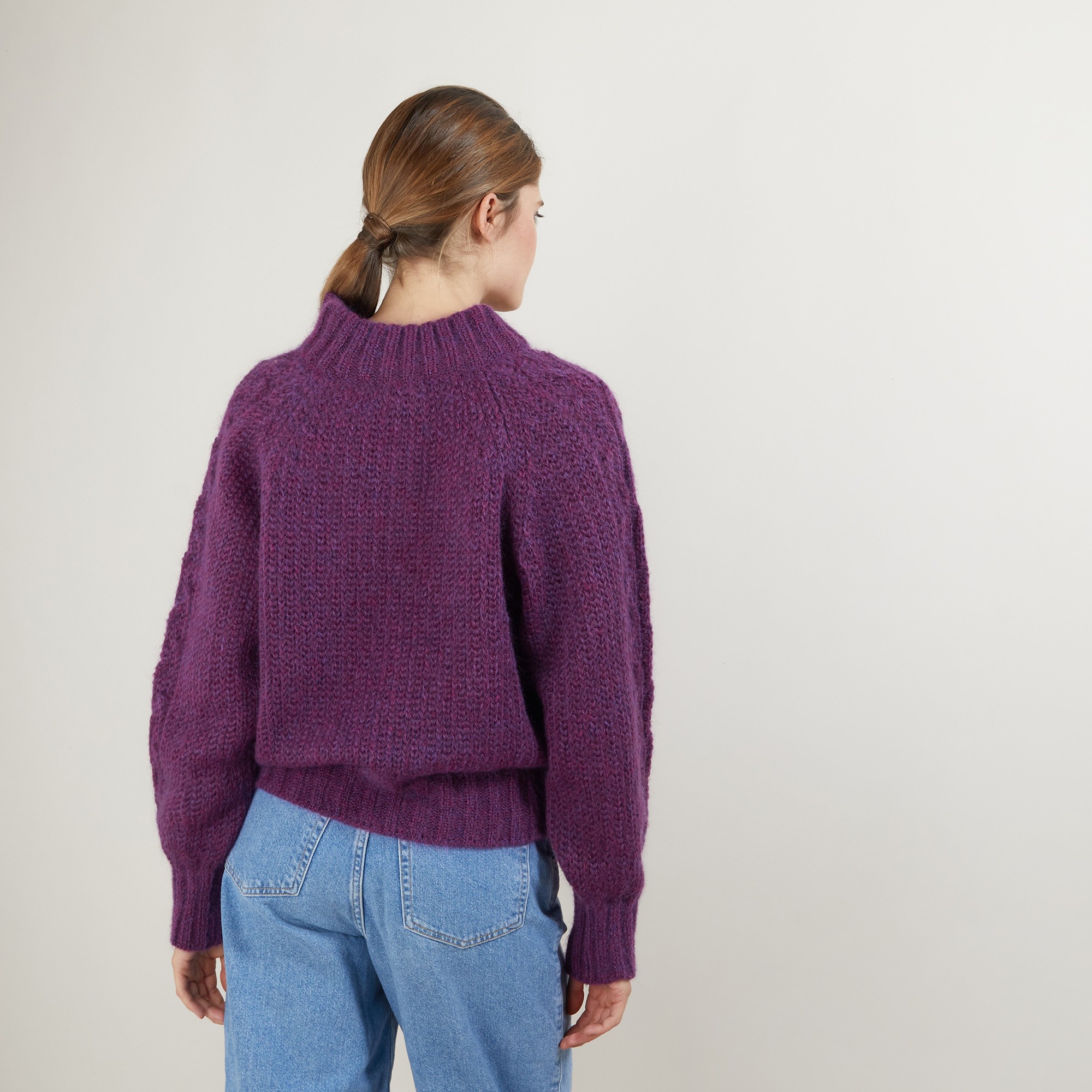 Zipped high-neck mohair sweater - Gilda
