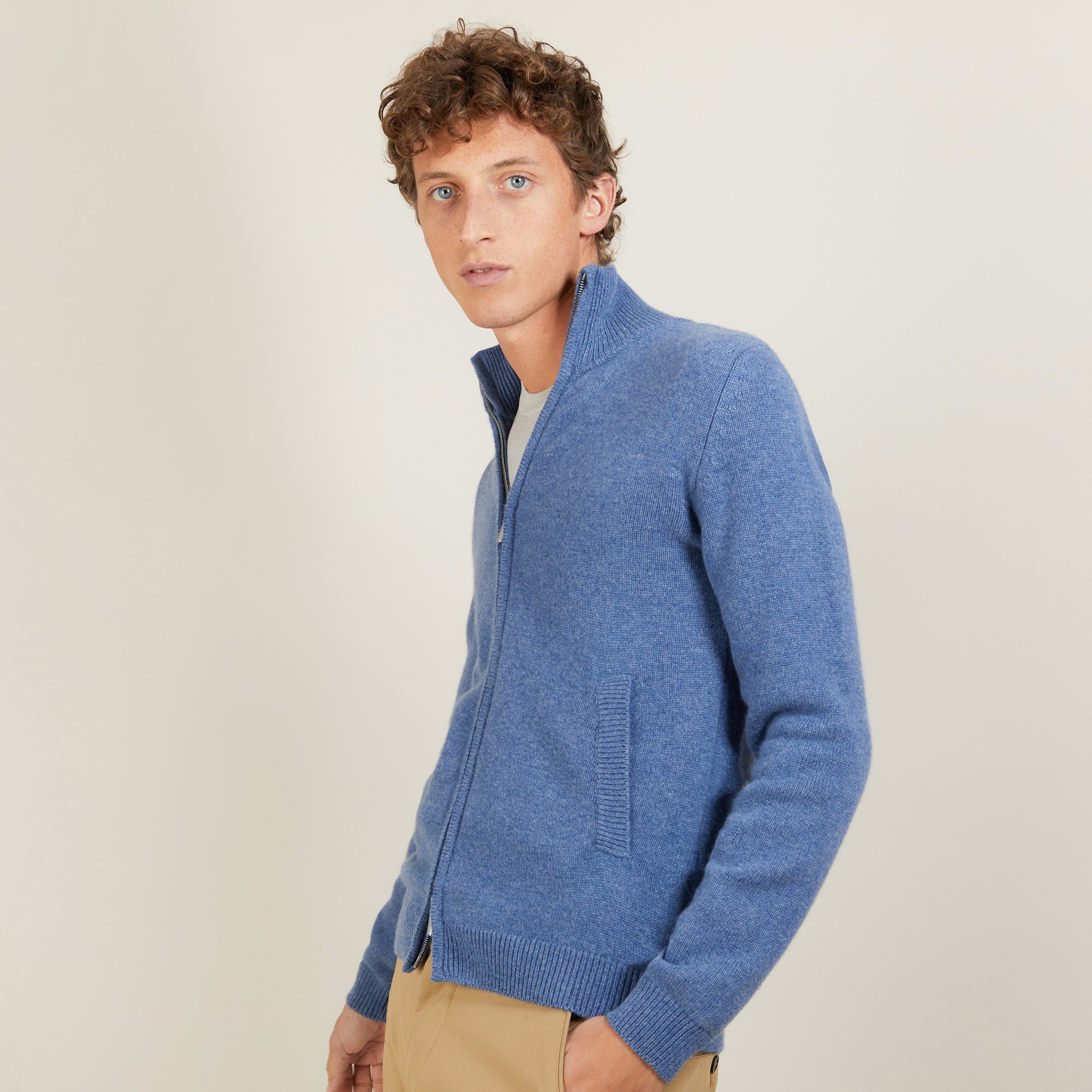 Veste zippée en cachemire 4 fils - Balthazar