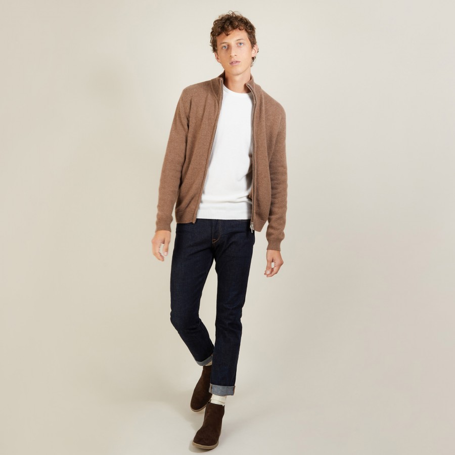 Cardigan de cashmere com zíper e 4 camadas - Balthazar