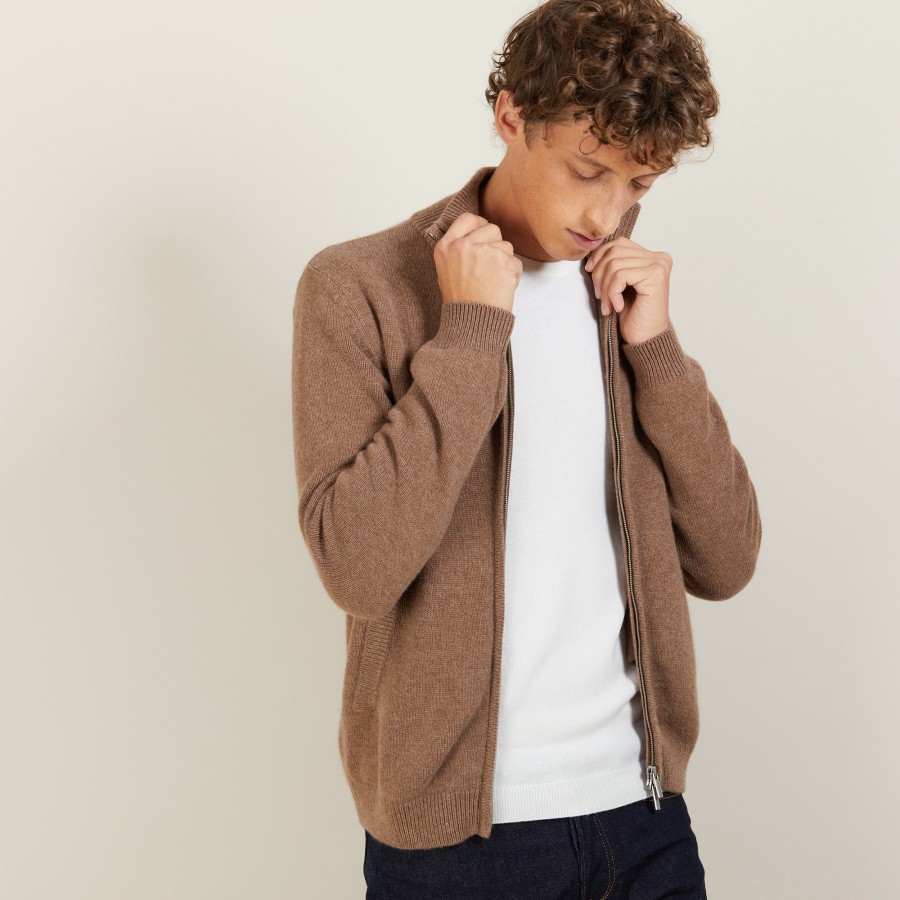 Cardigan de cashmere com zíper e 4 camadas - Balthazar