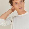 Pull col rond en laine et soie - Barsam 7002 arome - 82 Ecru