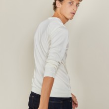 Pull col rond en laine et soie - Barsam 7002 arome - 82 Ecru