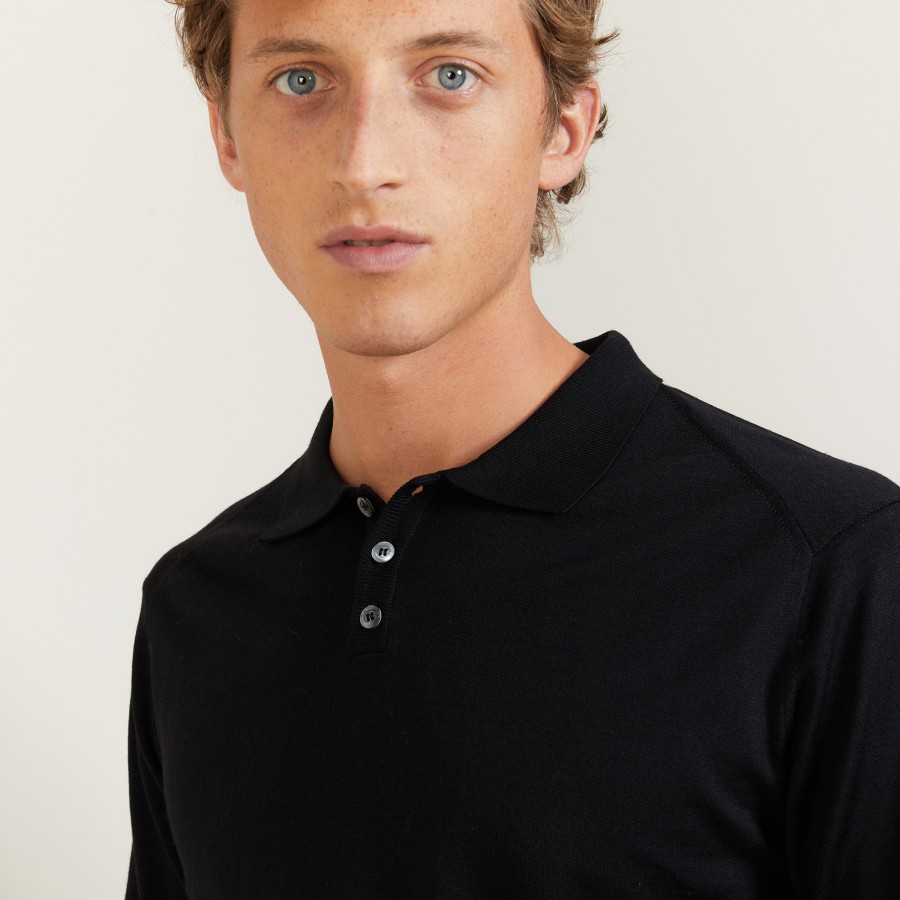 Wool and silk polo shirt - Bartev