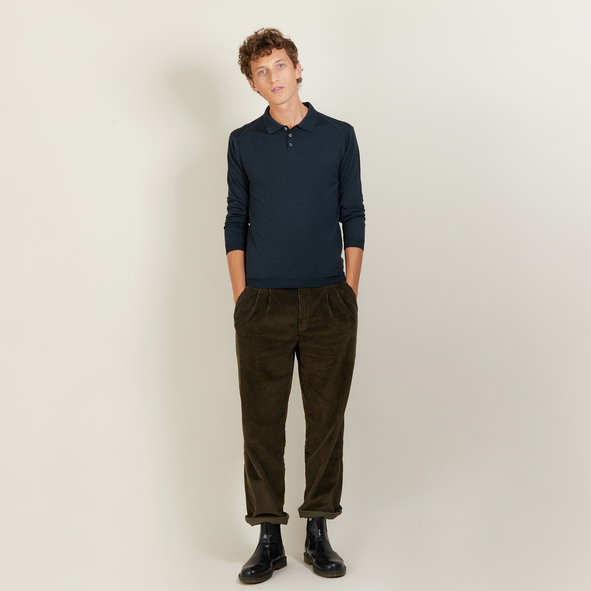 Wool and silk polo shirt - Bartev