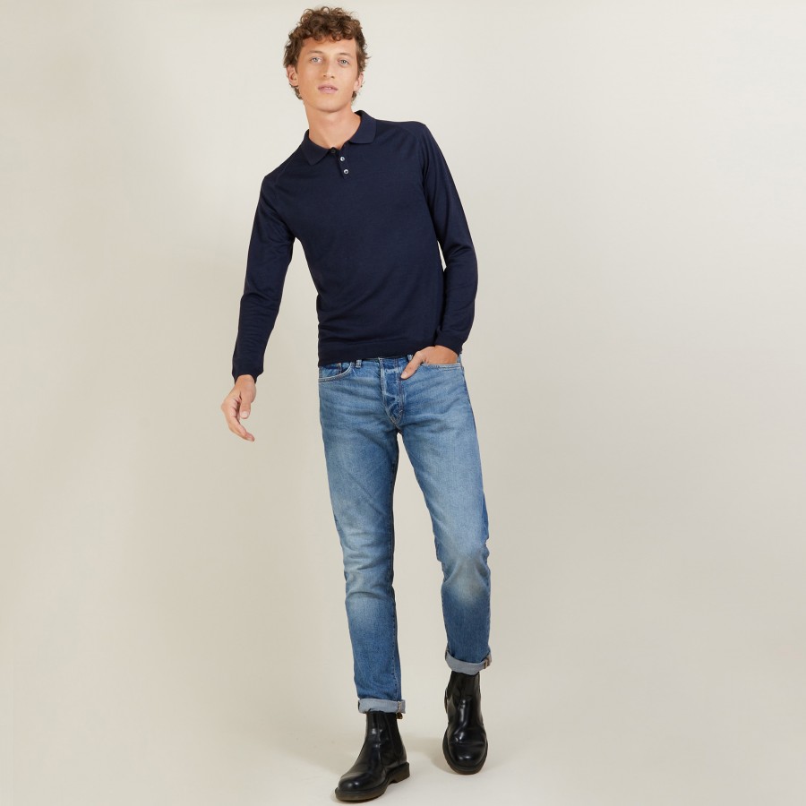 Camisa polo de lã e seda - Bartev